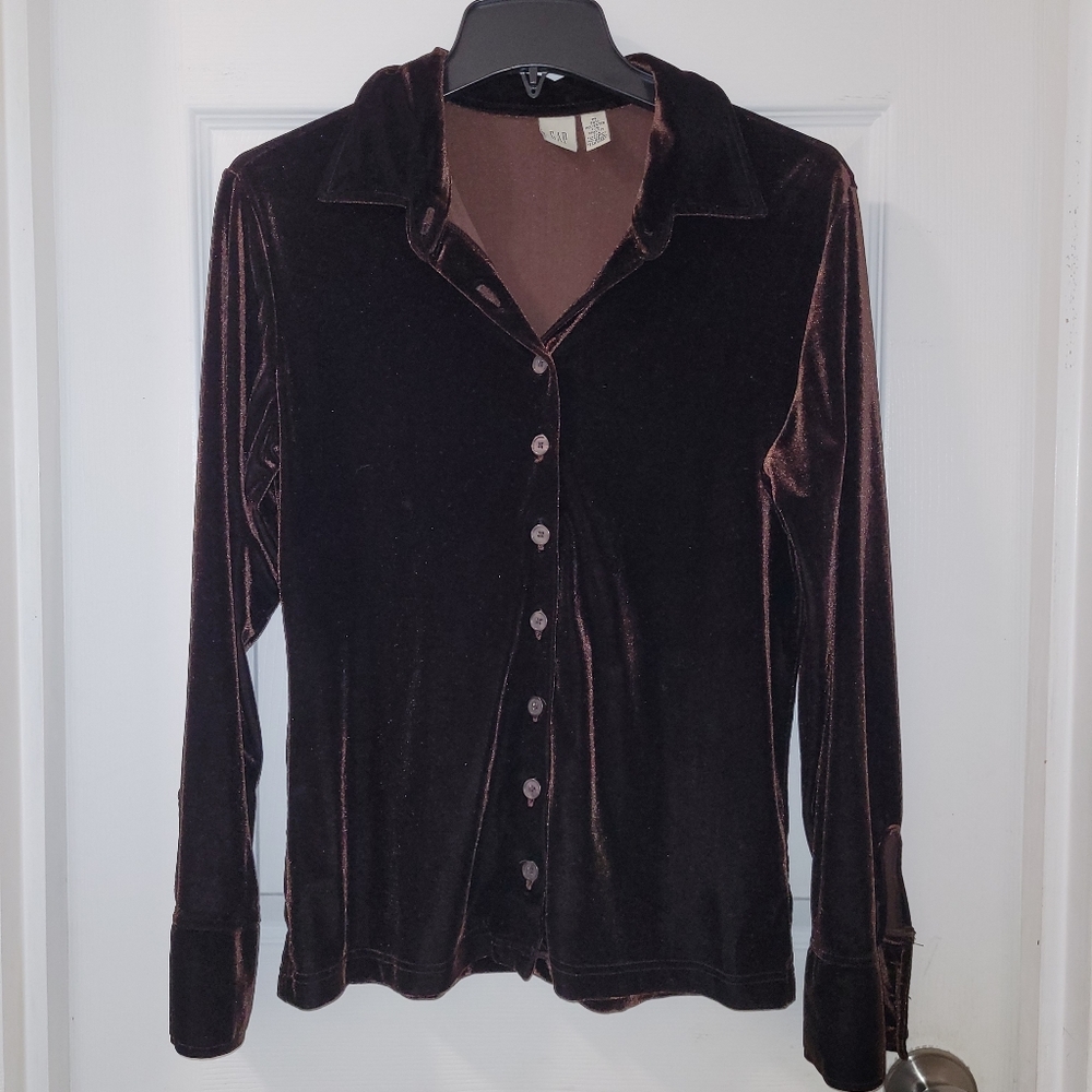 Brown Velvet Top
